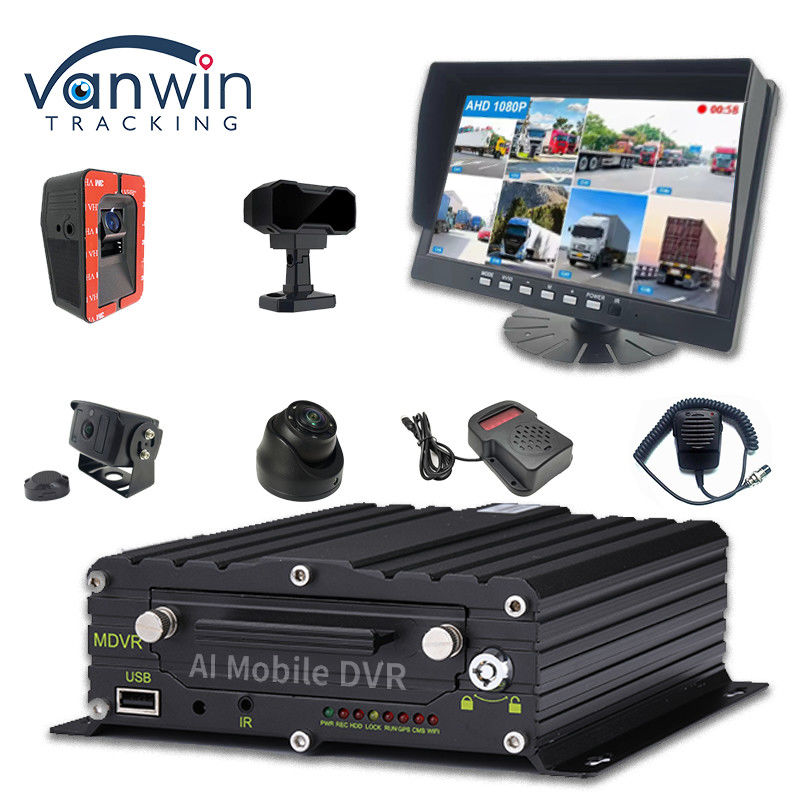 ADAS DMS BSD AI Vehicle Fleet Cam Car With 8CH WiFi GPS 4G Live View Mobile DVR For Car
