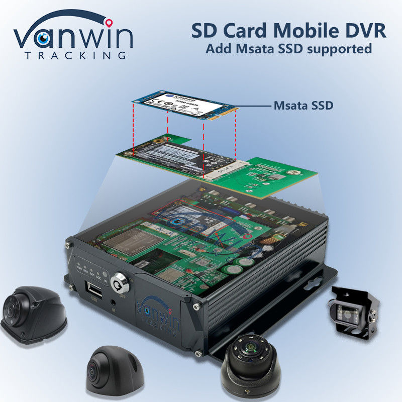 Mini Size Add Msata SSD Supported 4CH Mobile DVR 4G Vehicle Gps Tracking MDVR