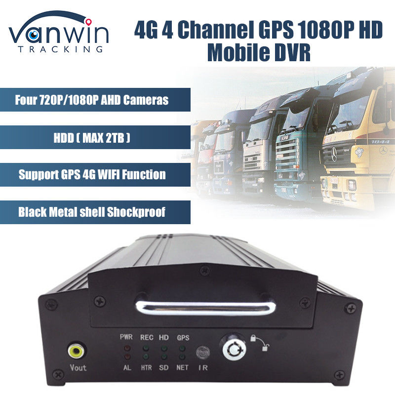 4CH 4G HDD Mobile DVR GPS WiFi Live Video Car CCTV DVR Truck Cmsv6 System