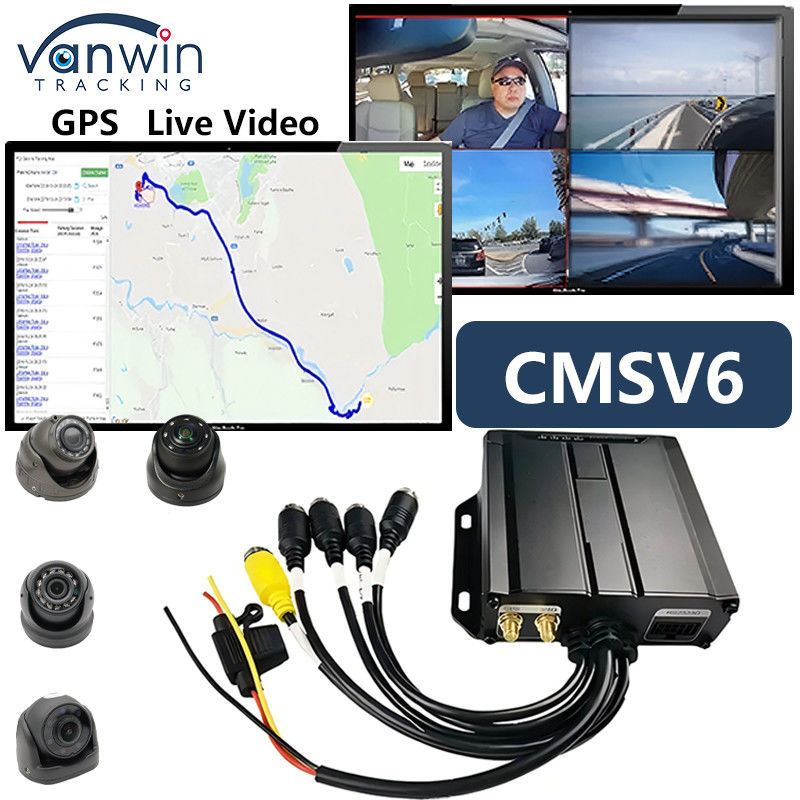 4CH Dual SD Card Mobile DVR Mini Size Car Black Box in Vehicle CCTV 4G GPS MDVR