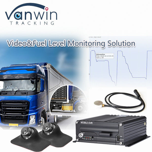 5G 4CH Full HD Mobile DVR Live Stream With GPS Fuel Level Monitoring Vehicle CCTV