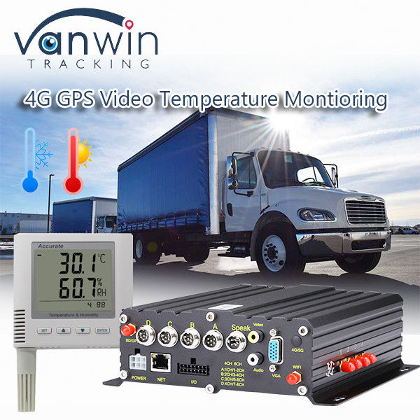 Freezer Truck Temperature Monitoring System 4G Vehicle GPS MDVR All In One Solution