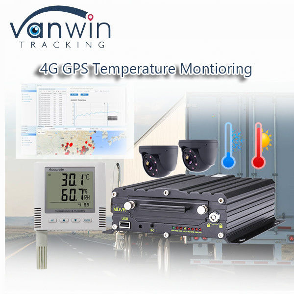 Wireless 4CH 4G GPS Video Recorder Temperature Monitoring For Refrigerated Vehicles