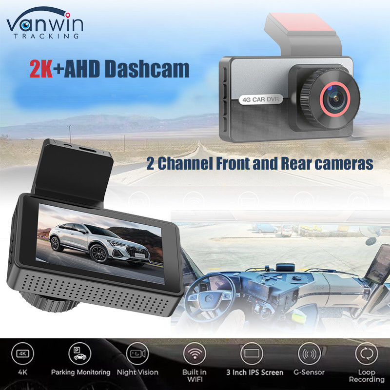 2K 1080P Dual Dash Cam WiFi APP Control Night Vision Parking Monitor G-Sensor For Car