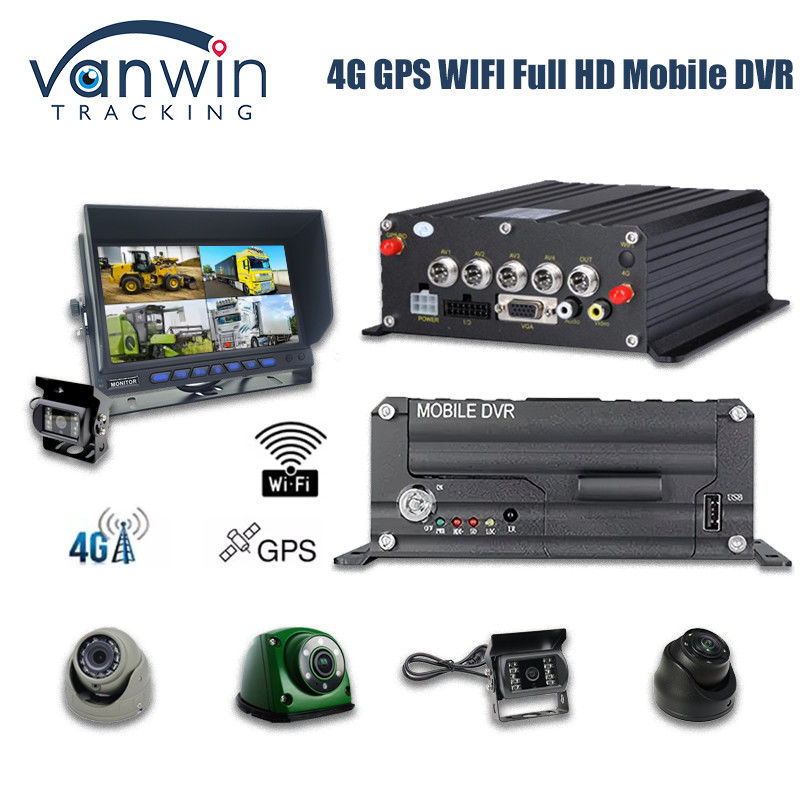 4CH 1080P HDD Mobile DVR 4G GPS Real Time Monitoring And Tracking Data Storge Device