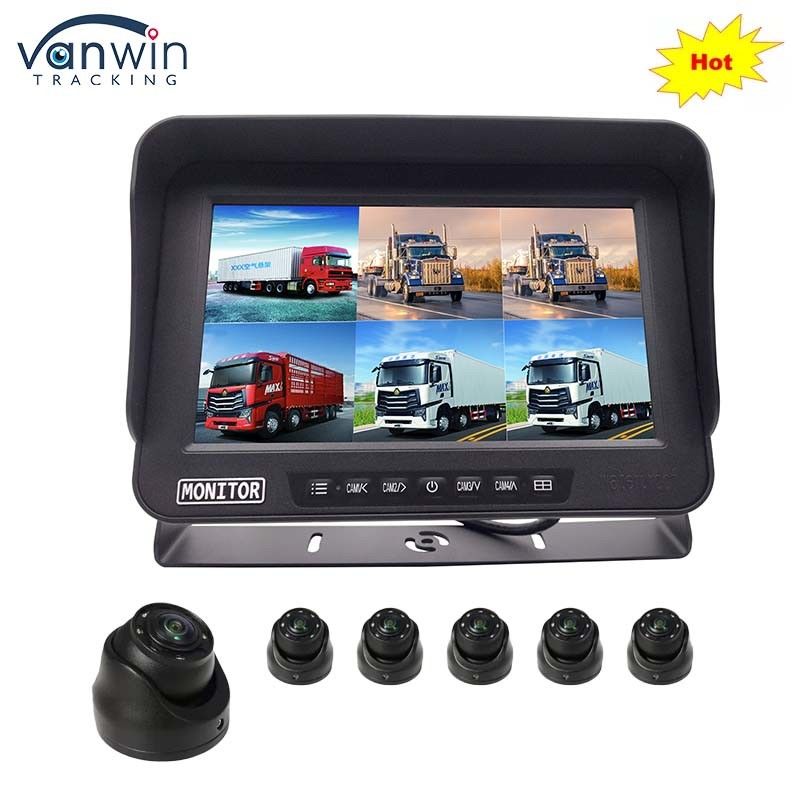AHD 1080P MDVR Monitor 10.1 Inch 6 Channel Waterproof Split Display Monitor SD Card For Vehicle