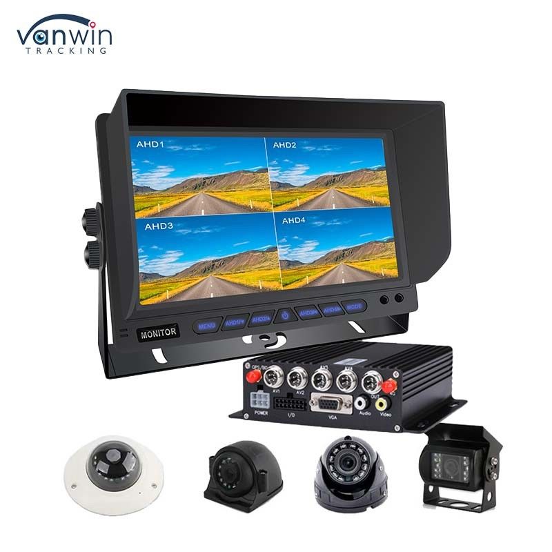 AHD/CVBS Multiple Video Mixed Input  4 Channel 7 Inch Split Display Car Monitor For Vehicle