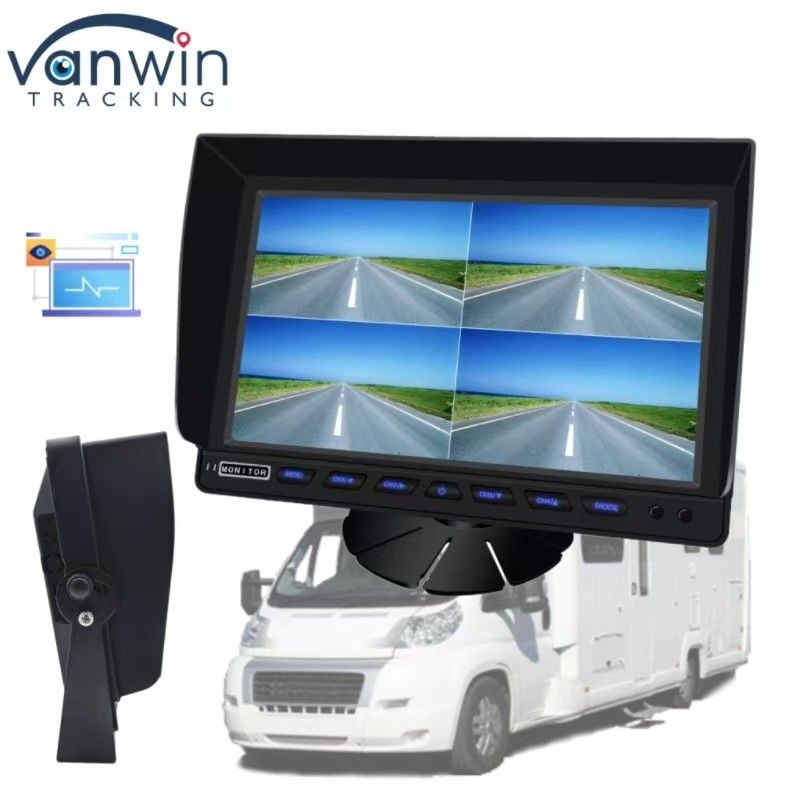 10.1 Inch 4 Channel Car Monitor Large Size HD Surveillance Screen For A Variety Of Vehicles