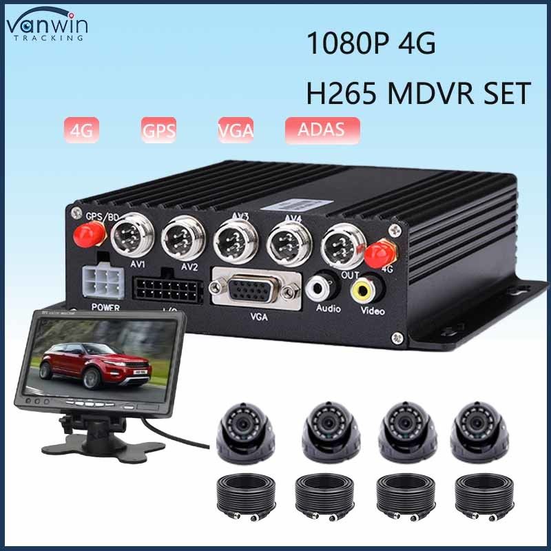 4CH MDVR ADAS With GPS 4G Wi-fi HDD Optional Time Monitoring Truck