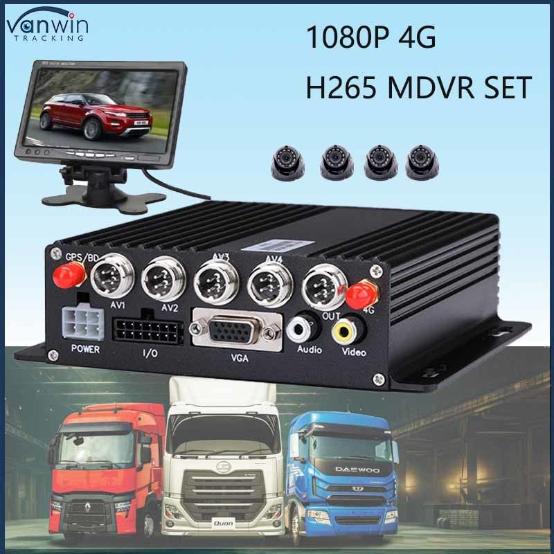 HD 1080P AI BSD ADAS DMS Kit Buses Trucks 4G WiFi 4 Channel SD Mobile DVR Systems Vehicle CAR Black Box