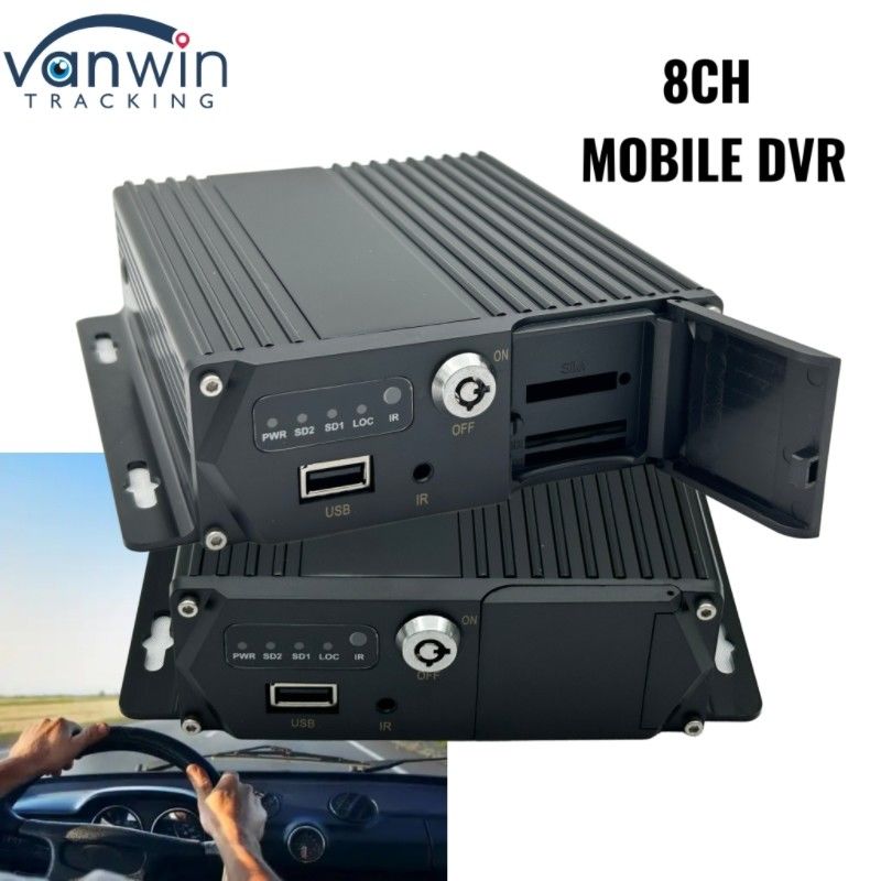 1080P MDVR 8 CH SD Card Mobile Digital Recorder Professional Vehicle Monitoring System For Bus Truck Fleet