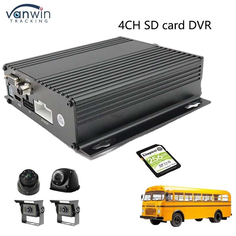4 Channel AHD 1080P SD Card 256G Mobile DVR With USB VGA Portfor Truck Security DVR Recorder