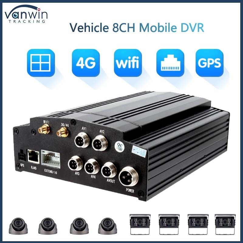 8 Channel Mobile DVR 1080P 4G GPS WIFI HDD Card DVR Full HD Car Cameras For City Bus