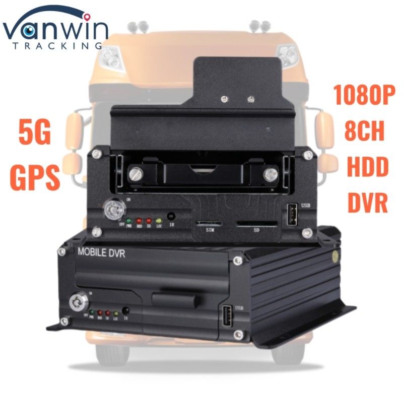 1080P 8CH Hard Disk DVR 5G GPS Tracker Large Storage Space Vehicle Monitoring System For Fleet Safety