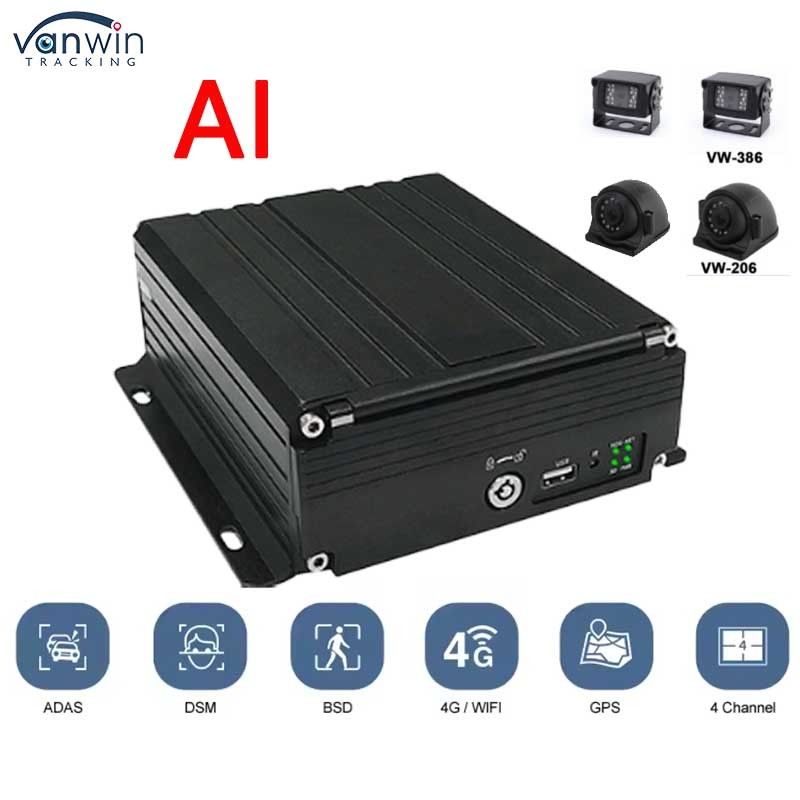 4CH HDD DVR 4G GPS ADAS DMS 1080P HD Support OEM/ODM MDVR Video System For Car Truck Bus MDVR Car Black Box