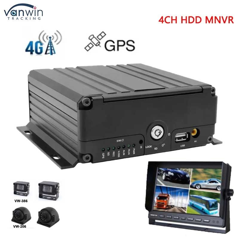 4 Channel Mobile NVR With 1080P Remote 3G 4G GPS WiFi Vehicle Bus Truck Network Monitoring