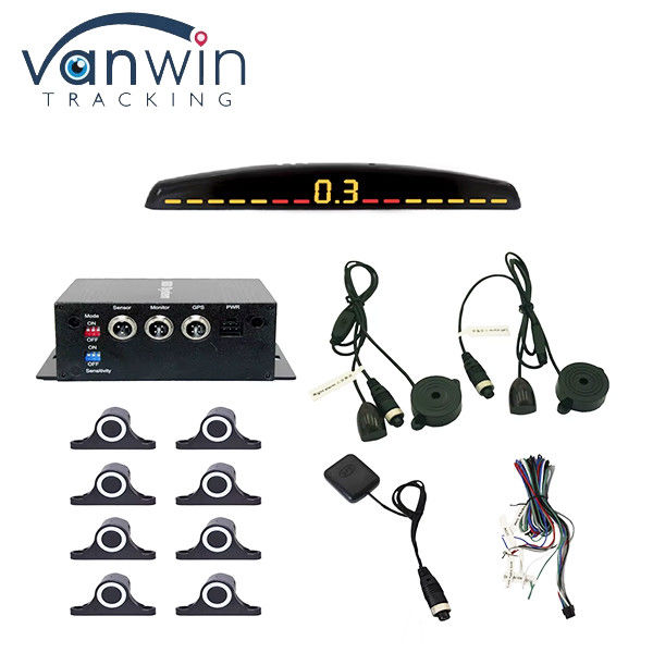 8 Sensors Car Parking Kit Buzzer Reverse Backup Radar Sound Alert Indicator Probe System Detect Range 0.4-5M Waterproof IP66