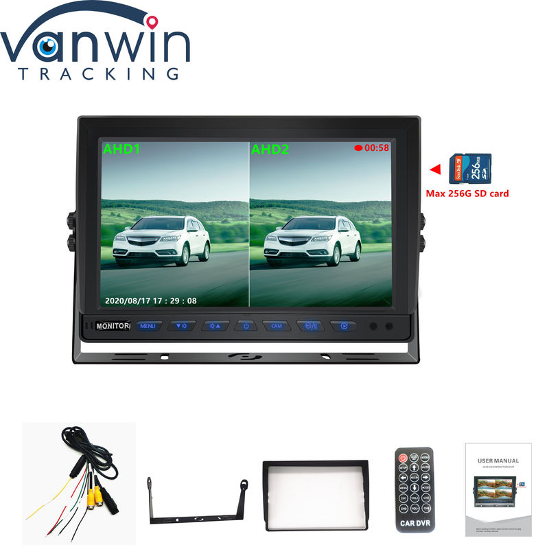 10.1 Inch HD TFT LCD Screen Waterproof Vehicle Display for Trucks/Vans Power Supply DC 12V-24V -30C to 80C Night Mode