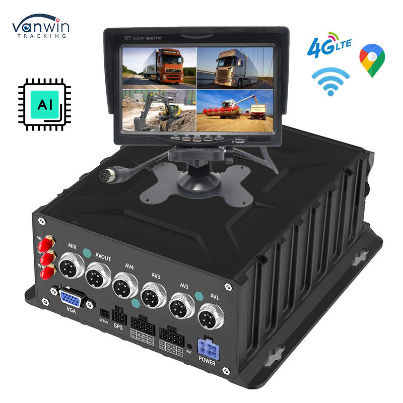 4CH 1080P Vehicle Monitoring Reverse Backup Camera AI MDVR System vehicle gps tracker
