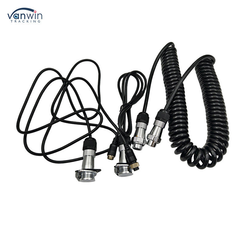 12V Electronic Wire Camera Cable For Truck Bus Tractor Rear View Cameras Contact Material Copper Protection Level IP68