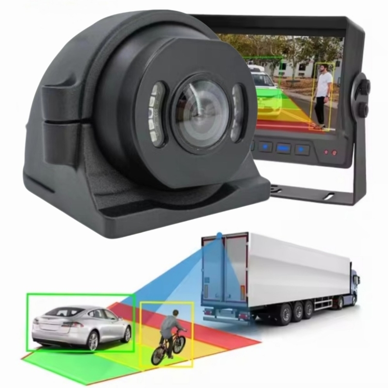 1080p Blind Spot Detection Camera BSD Car Reversing Aid Pedestrian Vehicle Detection Built in Algorithm Audible Alarm