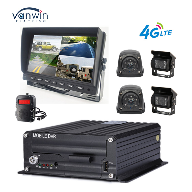 1080P 4CH MDVR Camera Waterproof 7 Inch Monitor Recorder 4G GPS Reverse Backup Camera Vehicle Bus Truck Car Reversing Aid