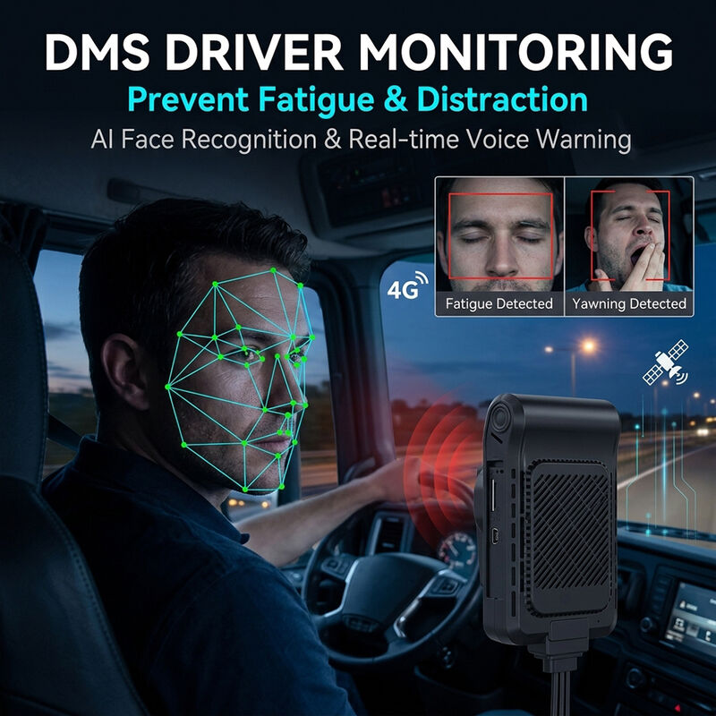 AI Fleet Dashcam 4G LTE with ADAS DMS BSD Active Driver Coaching & Risk Mitigation Car Blackbox