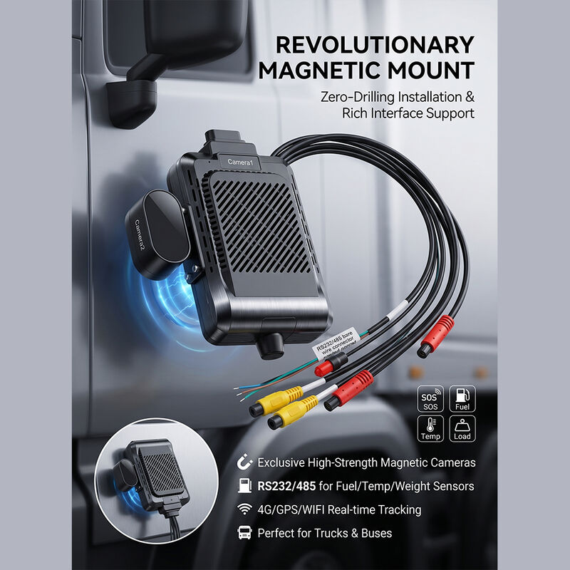 4G LTE Fleet Camera with ADAS BSD and GPS Telematics for Heavy Duty Trucks