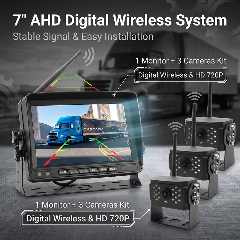 Digital Wireless Backup Camera System 9" Touchscreen Monitor Zero Delay Extra Long Range Signal Kit for Travel Trailer Motorhome