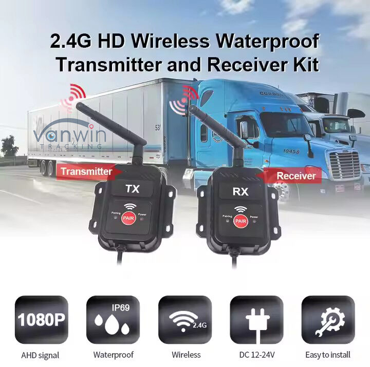 2.4G Wireless Transmitter Receiver AHD Suitable for Truck Bus Truck Camera Transmitter Wireless Device