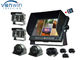 4 Channel TFT Car Monitor DVR 7 inch with 4 Cameras / Recording function for Truck