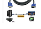 High Speed Video 15PIN VGA To VGA Cable Male To Male 8mm For CCTV System