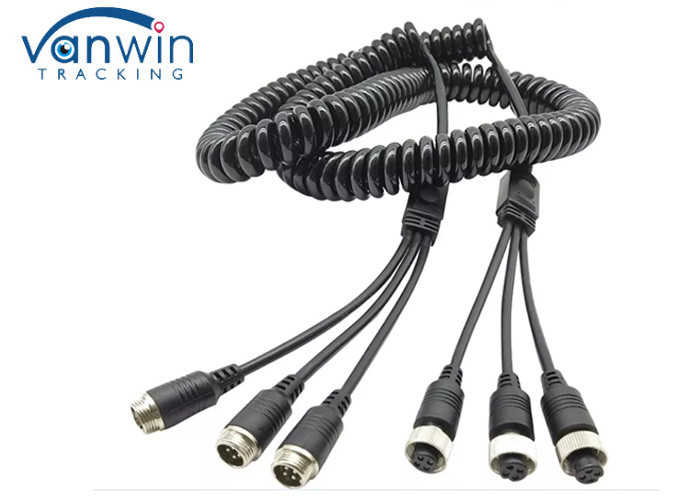 IPoster 4-Pin Suzy Coil Spring Trailer Cable – 4-Channel With Brackets, Anti-Dust