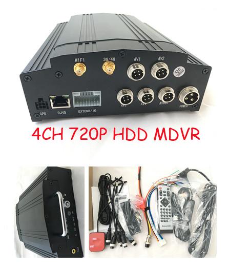 4CH HDD GPS Basic black box car digital video recorder , Vehicle Mobile DVR SD card 0