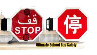 School Bus Safety Electric Stop Arm with LED Warning